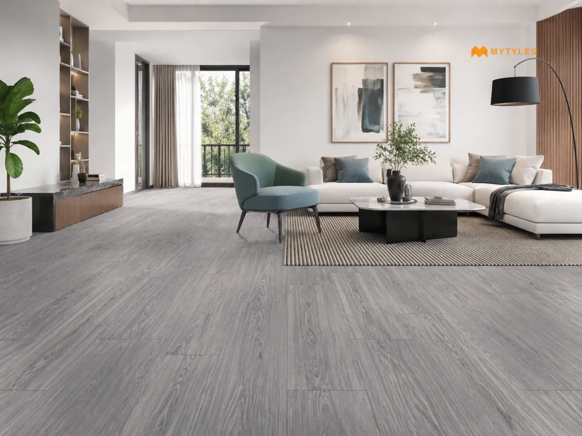 Grey Wooden Floor Tiles for a Cooler Colour Palette